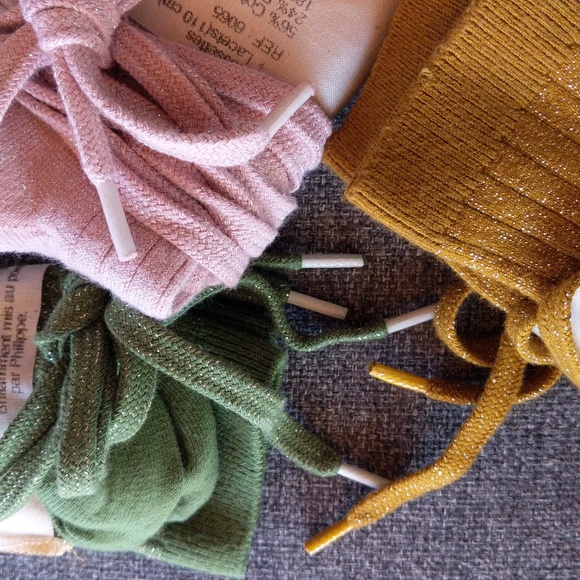 NWT Collegien Victoire Socks with Glitter Flat Shoelaces - Picture 5 of 7